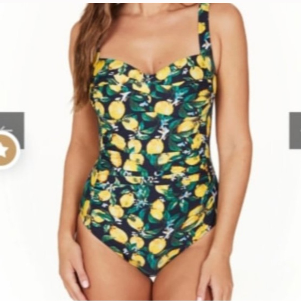 NipTuck‎ Lemon Tummy Control One Piece Swimsuit One Piece Size 8